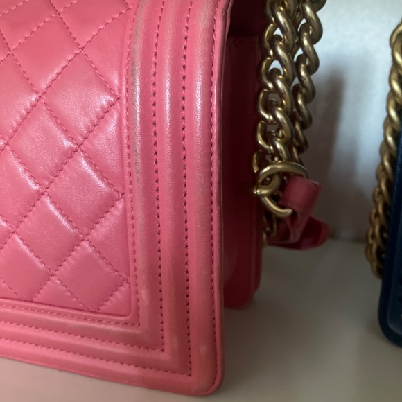 Chanel Medium Quilted Pink Boy Bag - Picture 9 of 11